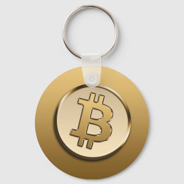 Golden Bitcoin Key Ring (Front)