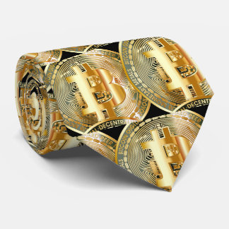 Golden Bitcoin Power Tie