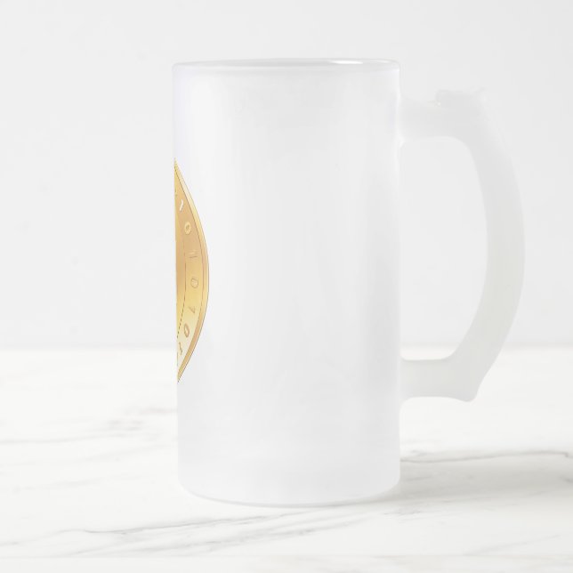 Golden Bitcoin Promotional Mug (Right)
