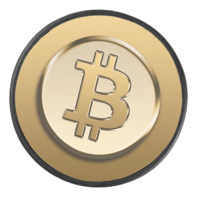 Golden Bitcoin Puck (Front)