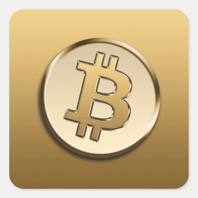 Golden Bitcoin sticker (Front)