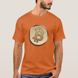 Golden Bitcoin T-shirt for men