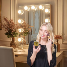 Golden Black Compact Mirror