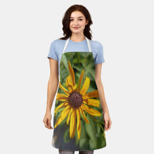 Golden Black-Eyed Susan Floral Apron Bright Summ