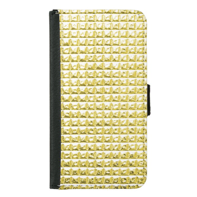 Golden black glass: luxurious surface. samsung galaxy wallet case (Front)