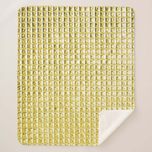 Golden black glass: luxurious surface. sherpa blanket (Front)