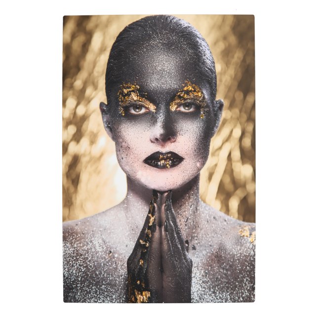 Golden Black Woman Body Paint Fashion Art (Front)