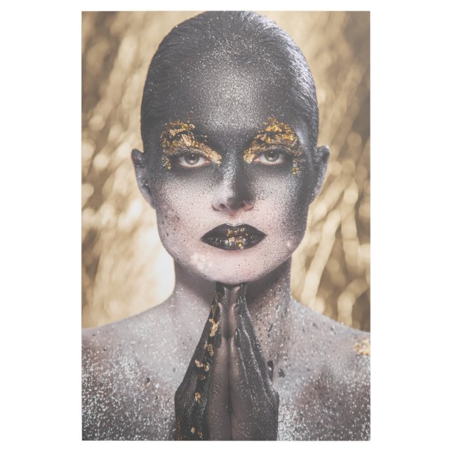 Golden Black Woman Body Paint Fashion Art (Front)