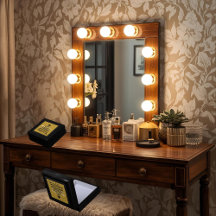 Golden Black Wooden Jewelry Box