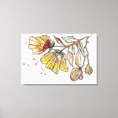 Golden Bloom Canvas Print