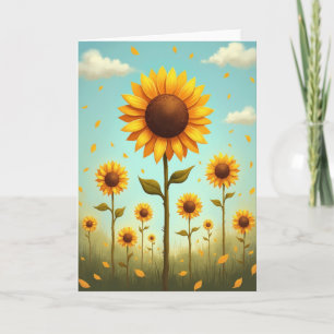 Golden Bloom Field Pattern Card