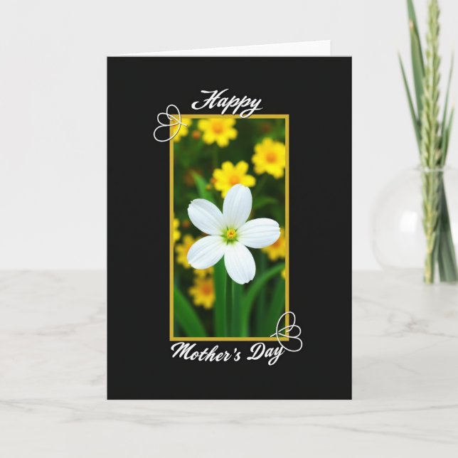 Golden Bloom Floral Card (Front)