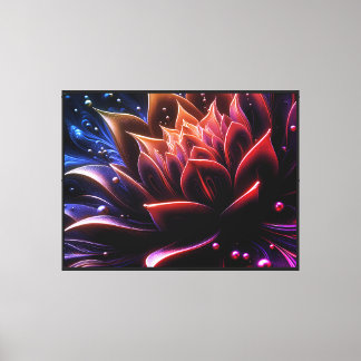 Golden Bloom in the Depths of Twilight Canvas Print