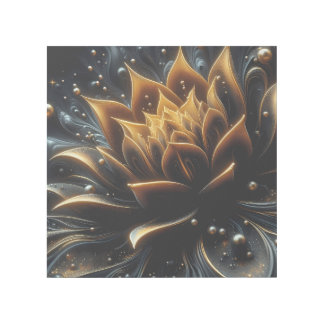 Golden Bloom in the Depths of Twilight Gallery Wrap