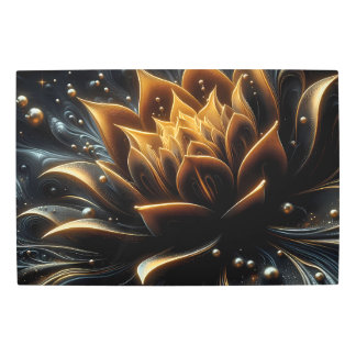 Golden Bloom in the Depths of Twilight Metal Print