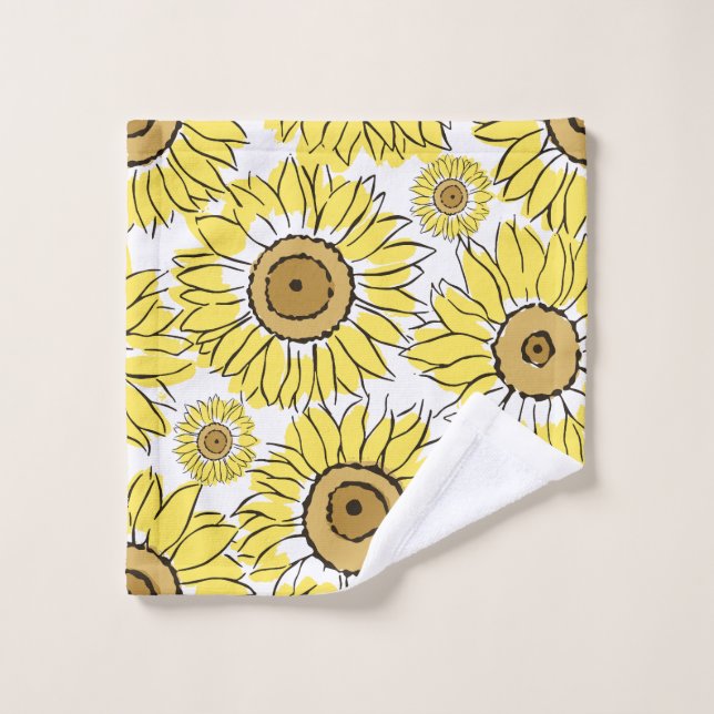 Golden Bloom Vibrant Yellow Wash Cloth (Wash Cloth)