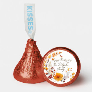 Golden Blooms & Grateful Wishes Custom Hershey®'s Kisses®