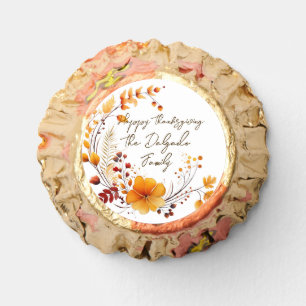 Golden Blooms & Grateful Wishes Custom Reese's Peanut Butter Cups