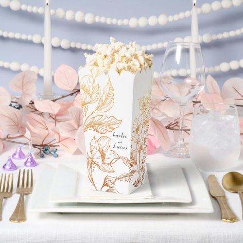 Golden Blooms Of Love   Wedding  Favor Box