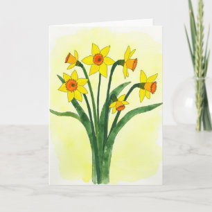 Golden Blooms Springtime Card