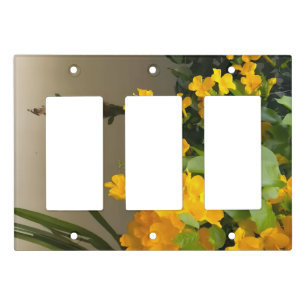 Golden Blossom Beauty Light Switch Cover