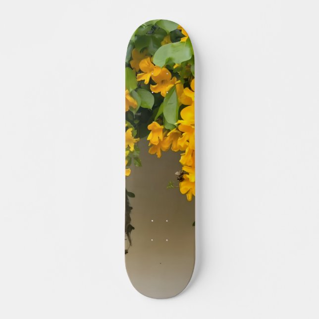Golden Blossom Beauty Skateboard (Front)