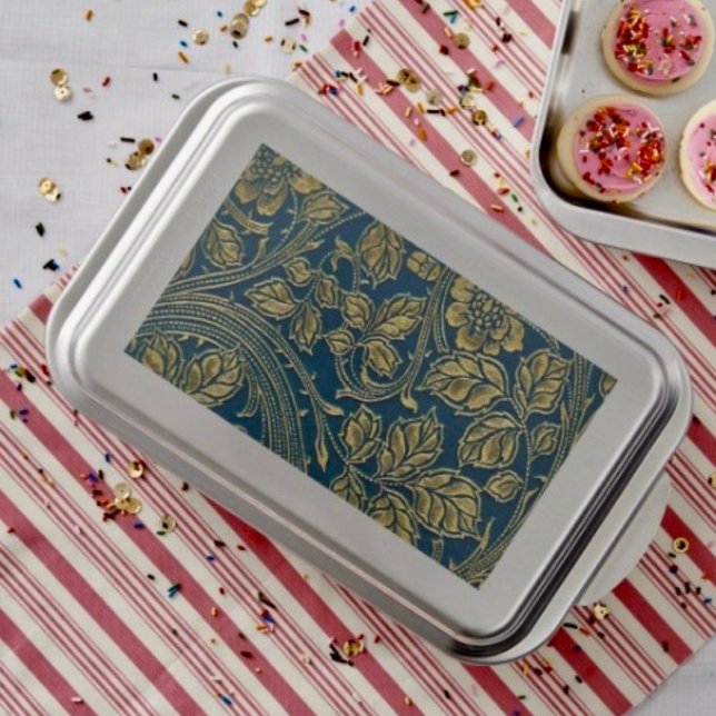Golden Blossom Elegance Cake Pan  (Cake Pan – Dimensions: 9" x 13" x 3" Includes snap-on lid. Made in the USA by Nordic Ware.
)