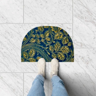 Golden Blossom Elegance Door Mat