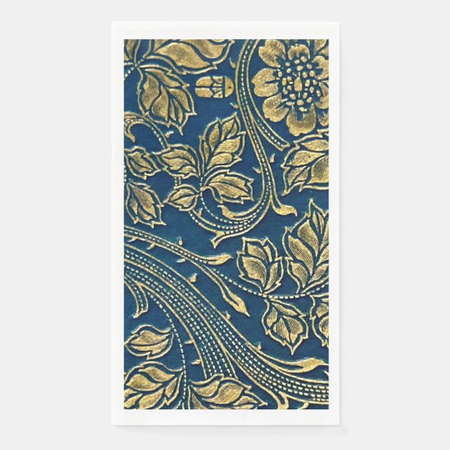 Golden Blossom Elegance  Paper Guest Towels (Front)
