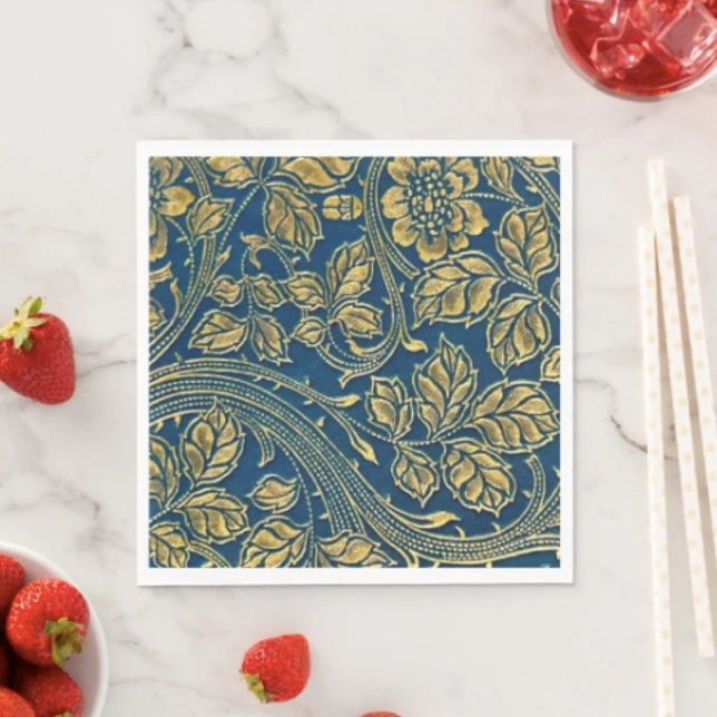 Golden Blossom Elegance  Paper Napkin  (Creator Uploaded)