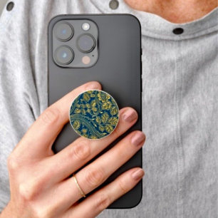 Golden Blossom Elegance Pop Socket
