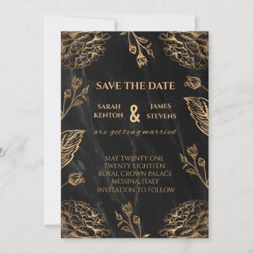 Golden Blossom Extravaganza in Regal Radiance  Save The Date