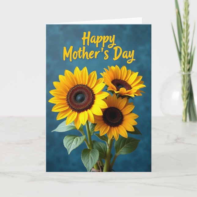 Golden Blossom Happy Mothers Day Card (Front)