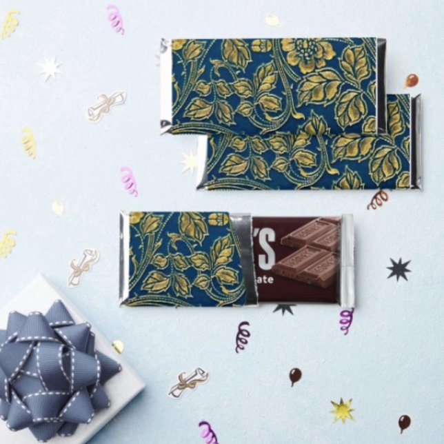 Golden Blossom Hershey's Chocolate Bars (1.55 oz.) (Hershey’s Chocolate Bars D:5.5"w x 2.25”h. Standard 1.55 oz made in the USA. Kosher ⓊD
)