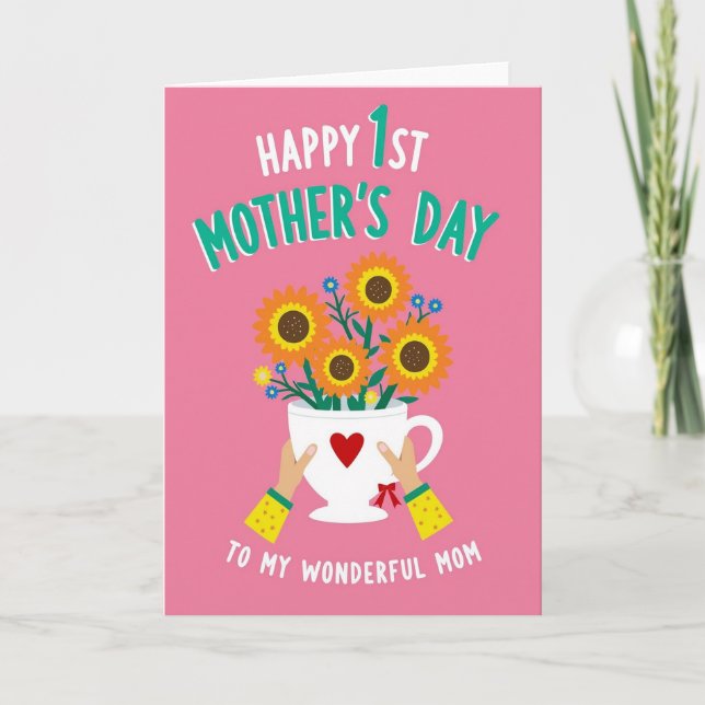 Golden Blossoms Mothers Day Card (Front)