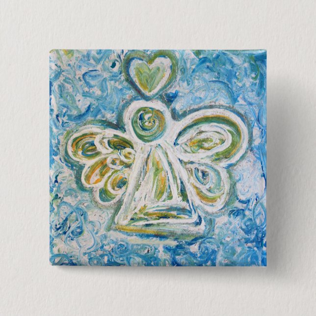 Golden Blue Angel Button (Front)