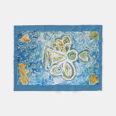 Golden Blue Angel Custom Soft Fleece Blanket (Front (Horizontal))