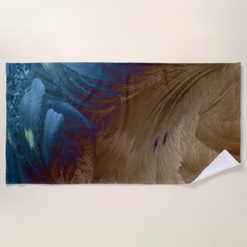 Golden Blue Beach Towel