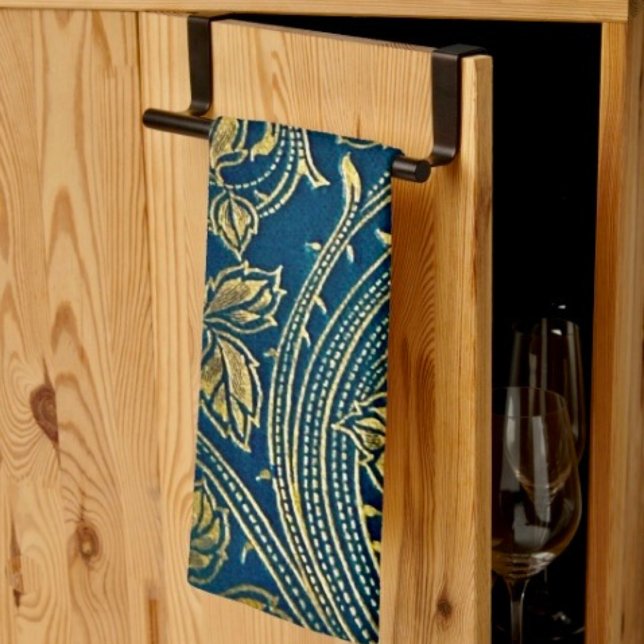 Golden Blue Elegance Kitchen Towel (Creator Uploaded)