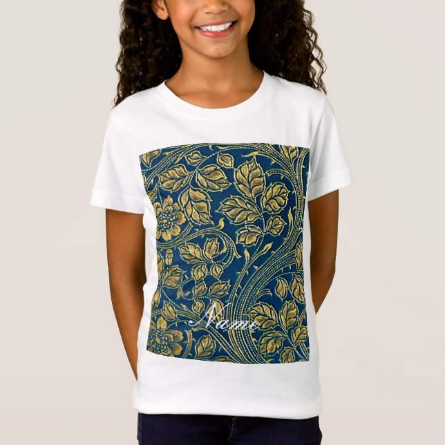 Golden Blue Elegance  T-Shirt (Front)