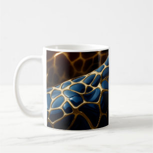 Golden Blue Giraffe Coffee Mug