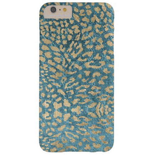 Golden Blue Leopard Barely There iPhone 6 Plus Case