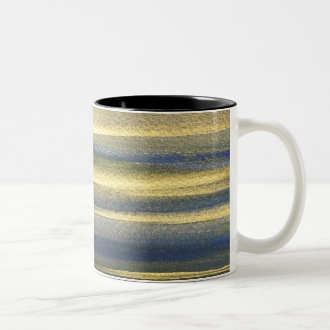 Golden Blue Lines Black 325 ml  Two-Tone Mug (Right)