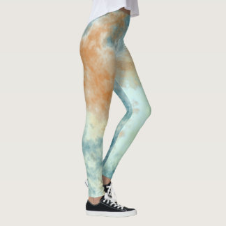 Golden Blue Sky Leggings