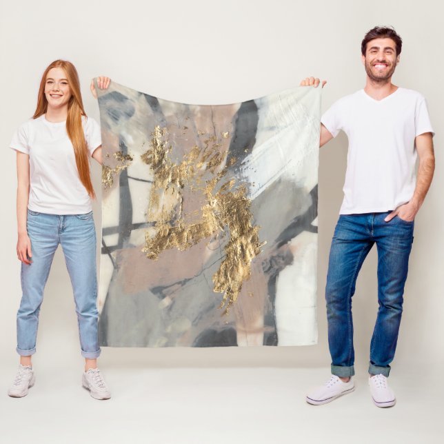 Golden Blush Fleece Blanket (In Situ)