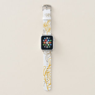 Golden Boho Leaf Design Apple Watch Band