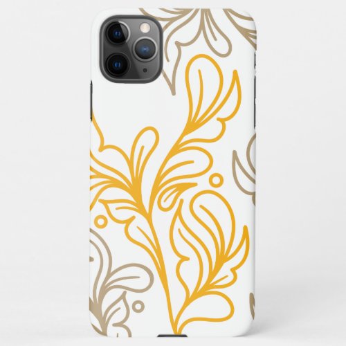 Golden Boho Leaf Design iPhone 11Pro Max Case
