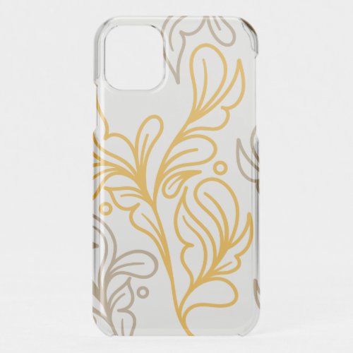 Golden Boho Leaf Design iPhone 11 Case