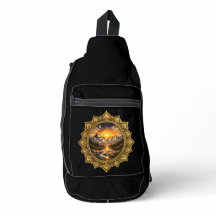 Golden Boho Mandala Mountain Sunset Black Boho Sun