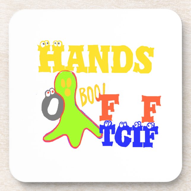 Golden Boo! Girly TGIF Thanks God Its Friday Hakun Beverage Coaster (Front)